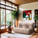  Meridian Relax 54.75" Tan Vegan Leather Upholstered Loveseat IMAGE 2