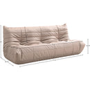  Meridian Relax 77.75" Tan Vegan Leather Upholstered Sofa IMAGE 9
