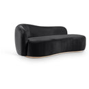  Meridian Gustavo Black Velvet Upholstered Chaise IMAGE 1