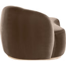  Meridian Gustavo Brown Velvet Upholstered Chaise IMAGE 3