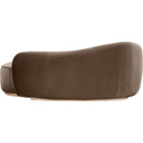  Meridian Gustavo Brown Velvet Upholstered Chaise IMAGE 4