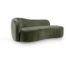  Meridian Gustavo Green Velvet Upholstered Chaise IMAGE 1