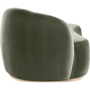  Meridian Gustavo Green Velvet Upholstered Chaise IMAGE 3