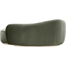 Meridian Gustavo Green Velvet Upholstered Chaise IMAGE 4