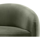  Meridian Gustavo Green Velvet Upholstered Chaise IMAGE 6