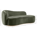  Meridian Gustavo Green Velvet Upholstered Chaise IMAGE 7