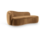  Meridian Gustavo Saddle Velvet Upholstered Chaise IMAGE 1