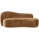  Meridian Gustavo Saddle Velvet Upholstered Chaise IMAGE 2