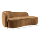  Meridian Gustavo Saddle Velvet Upholstered Chaise IMAGE 7