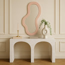  Meridian Oblique Pink Iron Frame Mirror IMAGE 2