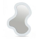  Meridian Oblique White Iron Frame Mirror IMAGE 1