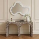  Meridian Oblique White Iron Frame Mirror IMAGE 2