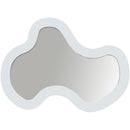  Meridian Oblique White Iron Frame Mirror IMAGE 3