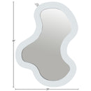  Meridian Oblique White Iron Frame Mirror IMAGE 7