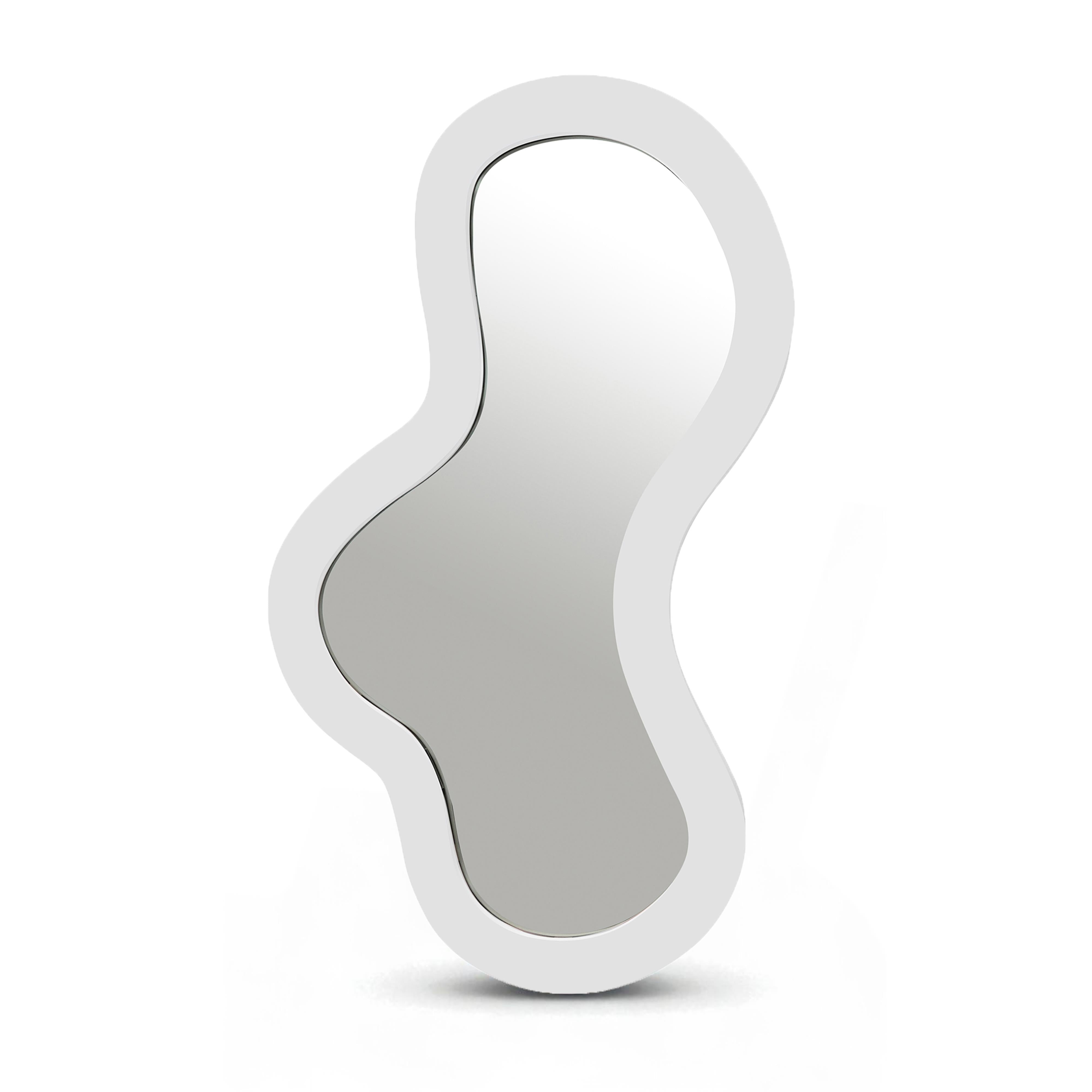 Meridian Mirror Meridian Oblique White Iron Frame Mirror