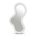  Meridian Oblique White Iron Frame Mirror IMAGE 1