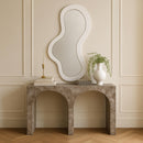  Meridian Oblique White Iron Frame Mirror IMAGE 2