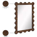  Meridian Vassa Brown Burl Veneer Mirror IMAGE 7
