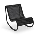  Meridian Antigua Black Wicker Outdoor Patio Rocking Chair IMAGE 1