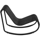  Meridian Antigua Black Wicker Outdoor Patio Rocking Chair IMAGE 4