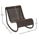  Meridian Antigua Brown Wicker Outdoor Patio Rocking Chair IMAGE 10