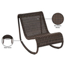  Meridian Antigua Brown Wicker Outdoor Patio Rocking Chair IMAGE 11