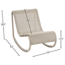  Meridian Antigua Cream Wicker Outdoor Patio Rocking Chair IMAGE 10