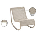  Meridian Antigua Cream Wicker Outdoor Patio Rocking Chair IMAGE 11