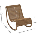  Meridian Antigua Natural Wicker Outdoor Patio Rocking Chair IMAGE 10