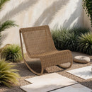  Meridian Antigua Natural Wicker Outdoor Patio Rocking Chair IMAGE 2