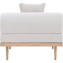  Meridian Laguna Beige Resilient Water Resistant Fabric Upholstered Outdoor Patio Modular Armless Chair IMAGE 4