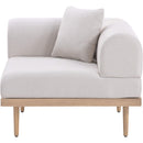  Meridian Laguna Beige Resilient Water Resistant Fabric Upholstered Outdoor Patio Modular Corner Chair IMAGE 3