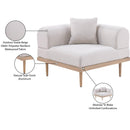  Meridian Laguna Beige Resilient Water Resistant Fabric Upholstered Outdoor Patio Modular Corner Chair IMAGE 6