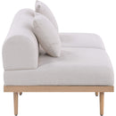  Meridian Laguna 71" Beige Resilient Water Resistant Fabric Upholstered 2 pc Outdoor Patio Modular Loveseat IMAGE 3