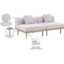  Meridian Laguna 71" Beige Resilient Water Resistant Fabric Upholstered 2 pc Outdoor Patio Modular Loveseat IMAGE 6