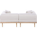  Meridian Laguna 71" Beige Resilient Water Resistant Fabric Upholstered 2 pc Outdoor Patio Modular Loveseat IMAGE 4