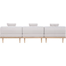  Meridian Laguna 106.5" Beige Resilient Water Resistant Fabric Upholstered 3 pc Outdoor Patio Modular Sofa IMAGE 5