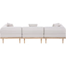  Meridian Laguna 106.5" Beige Resilient Water Resistant Fabric Upholstered 3 pc Outdoor Patio Modular Sofa IMAGE 4