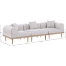  Meridian Laguna 106.5" Beige Resilient Water Resistant Fabric Upholstered 3 pc Outdoor Patio Modular Sofa IMAGE 5