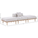  Meridian Laguna 106.5" Beige Resilient Water Resistant Fabric Upholstered 3 pc Outdoor Patio Modular Sofa IMAGE 5