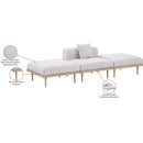  Meridian Laguna 106.5" Beige Resilient Water Resistant Fabric Upholstered 3 pc Outdoor Patio Modular Sofa IMAGE 6