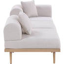  Meridian Laguna 106.5" Beige Resilient Water Resistant Fabric Upholstered 3 pc Outdoor Patio Modular Sofa IMAGE 3