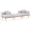  Meridian Laguna 106.5" Beige Resilient Water Resistant Fabric Upholstered 3 pc Outdoor Patio Modular Sofa IMAGE 5