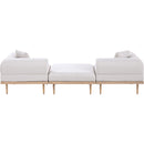  Meridian Laguna 106.5" Beige Resilient Water Resistant Fabric Upholstered 3 pc Outdoor Patio Modular Sofa IMAGE 4