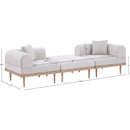  Meridian Laguna 106.5" Beige Resilient Water Resistant Fabric Upholstered 3 pc Outdoor Patio Modular Sofa IMAGE 5