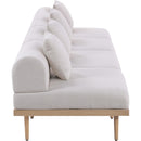  Meridian Laguna 142" Beige Resilient Water Resistant Fabric Upholstered 4 pc Outdoor Patio Modular Sofa IMAGE 3