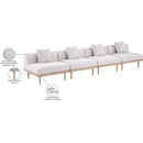  Meridian Laguna 142" Beige Resilient Water Resistant Fabric Upholstered 4 pc Outdoor Patio Modular Sofa IMAGE 6