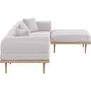  Meridian Laguna 106.5" Beige Resilient Water Resistant Fabric Upholstered 4 pc Outdoor Patio Modular Sectional IMAGE 3