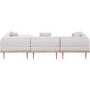  Meridian Laguna 106.5" Beige Resilient Water Resistant Fabric Upholstered 4 pc Outdoor Patio Modular Sectional IMAGE 4