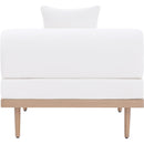  Meridian Laguna Cream Resilient Water Resistant Fabric Upholstered Outdoor Patio Modular Armless Chair IMAGE 4